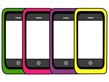 Cell Phone Clipart Black And White