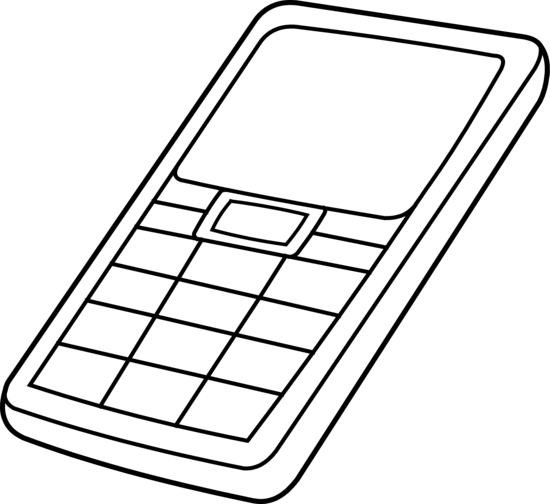 550x504 Cell Phone Clipart Black And White Free Clipart 2
