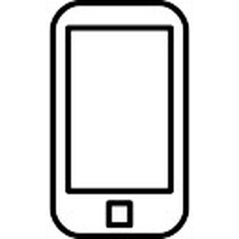 338x338 Phone Clipart Outline