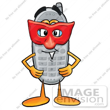 450x450 Cliprt Graphic Of Gray Cell Phone Cartoon Character Wearing