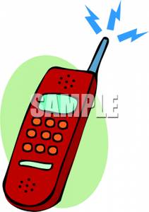 Cell Phone Ringing Clipart