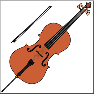304x304 Clip Art Cello Color I Abcteach
