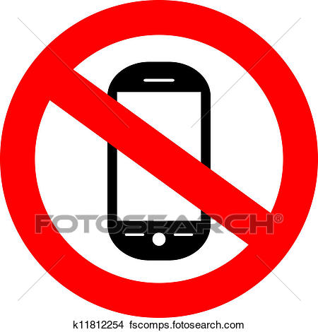 450x470 Clipart Of No Cellphone Sign K11812254