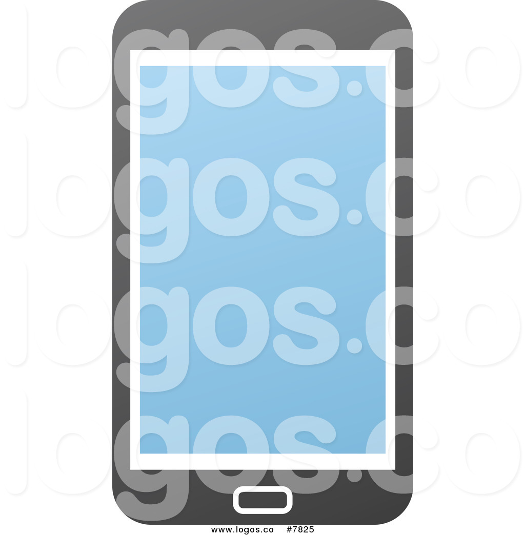 1024x1044 Royalty Free Clip Art Vector Logo Of A Blue And Black Touch Screen