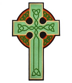 236x271 Green Celtic Cross Clip Art