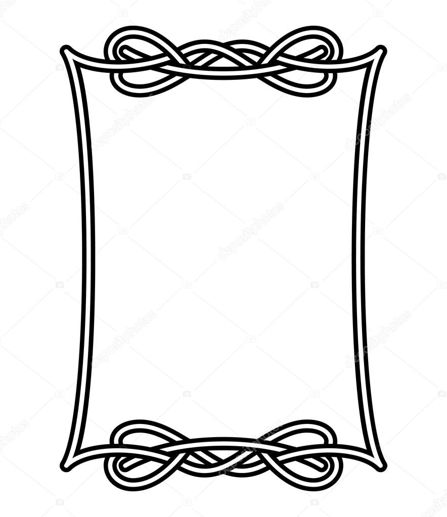 884x1023 Celtic Frame Stock Vector Nata Art