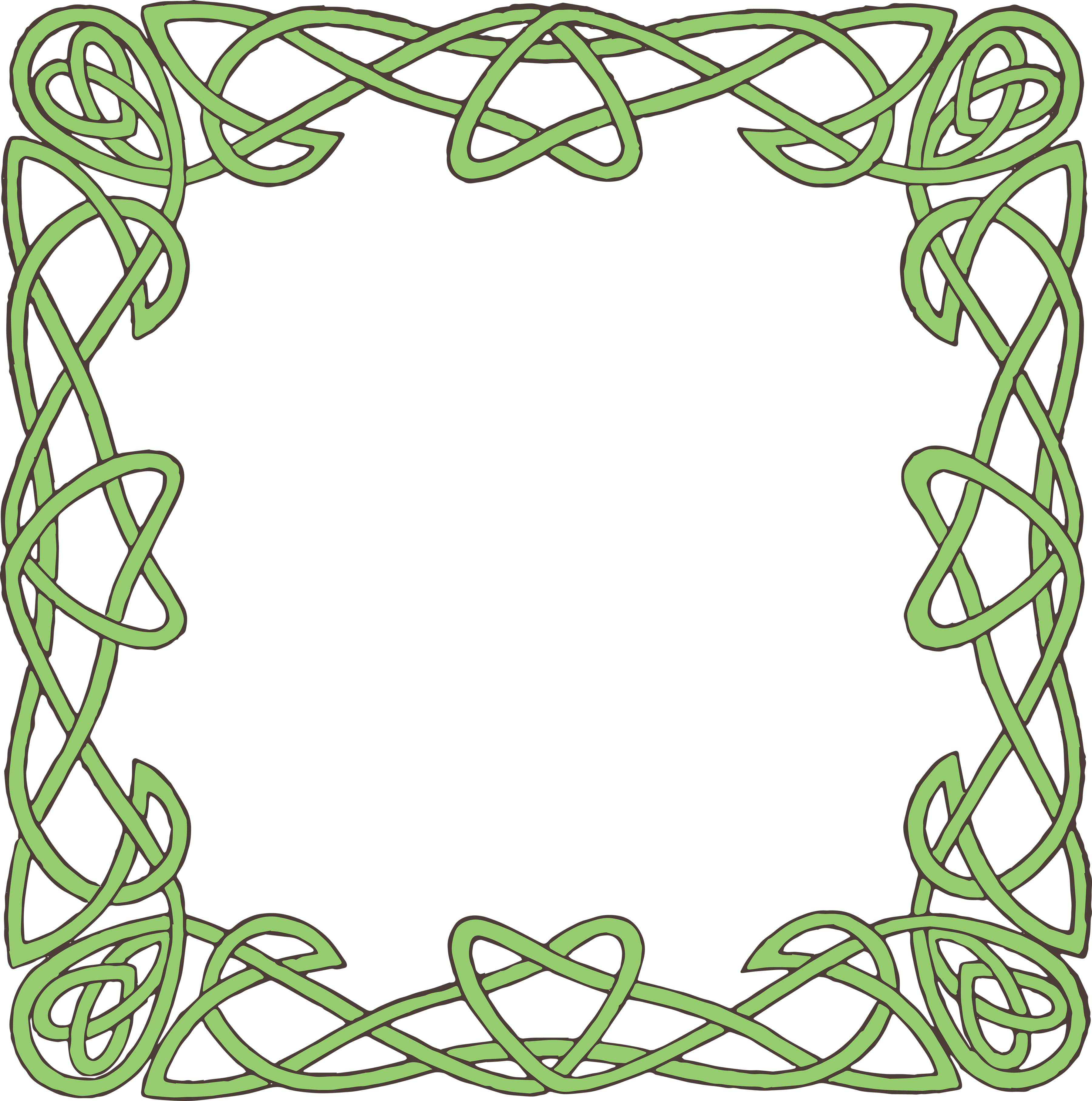 3600x3630 Celtic Green Border Clipart Printables Free