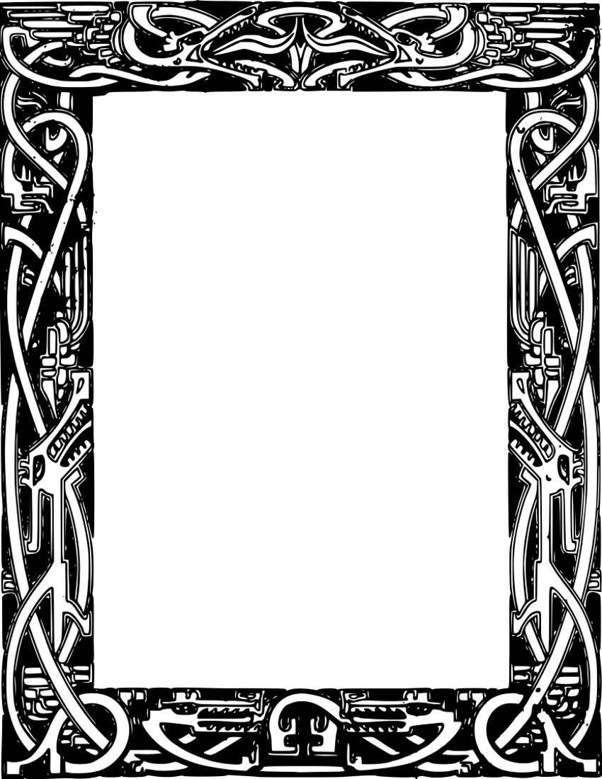 850x1100 Celt Clipart Frame