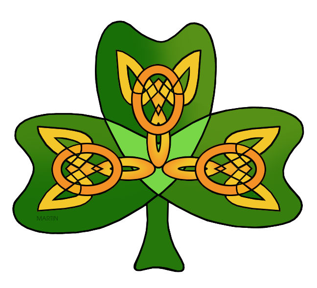 648x589 St. Patrick's Day Clip Art By Phillip Martin, Celtic Shamrock