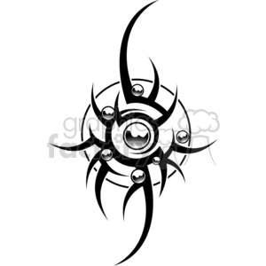 300x300 Royalty Free Circle Barbed Tattoo 377726 Vector Clip Art Image