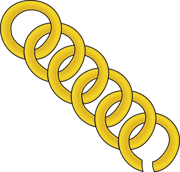600x576 Gold Chain Of Round Links Clip Art Free Vector In Open Office