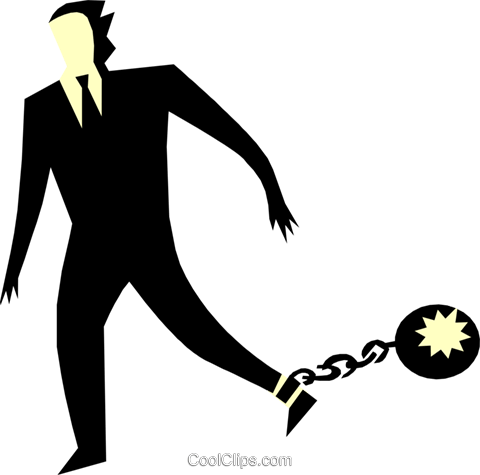 480x475 Ball And Chain Royalty Free Vector Clip Art Illustration Peop1746