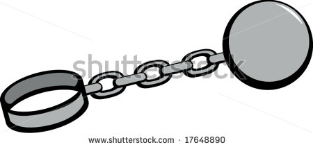 450x212 Ball And Chain Clipart