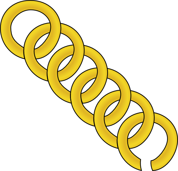 600x576 Gold Chain Of Round Links Clip Art