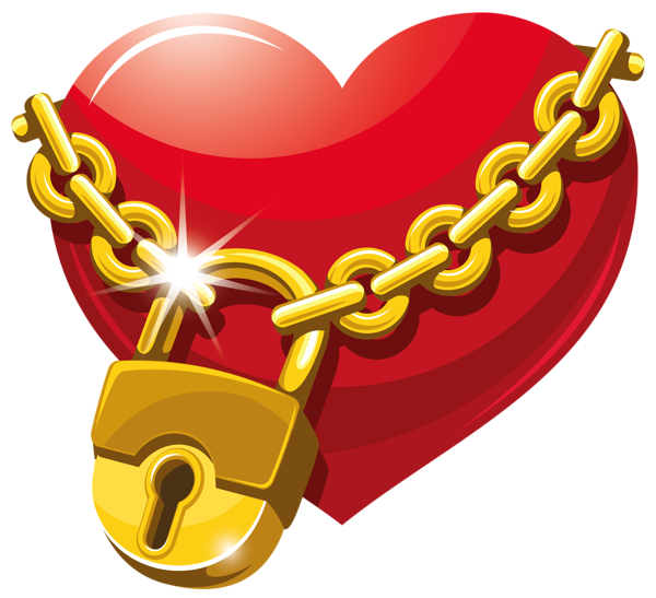 600x547 Locked Heart Png Clipart Clip Art