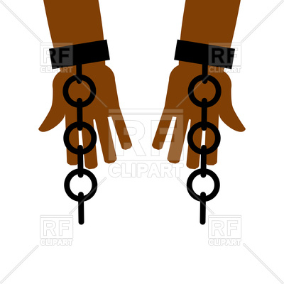 400x400 Emancipation From Slavery Break Free. Chains On Slave Hands