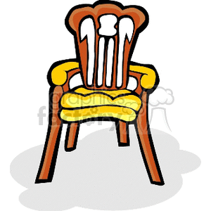 300x300 Royalty Free Dining Room Chair 147513 Vector Clip Art Image