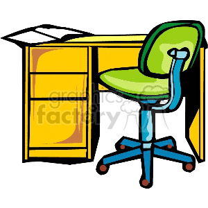 300x300 Royalty Free Desk Chair 147551 Clip Art Images, Illustrations