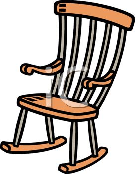 272x350 Picture Of A Wooden Rocking Chair In A Vector Clip Art