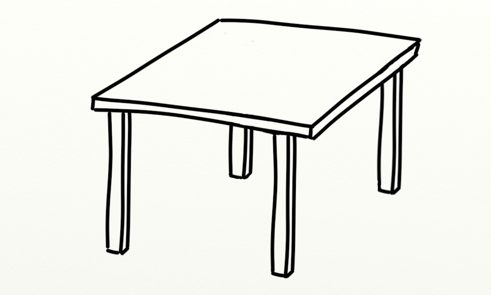 1680x1010 Desk Clipart Black And White