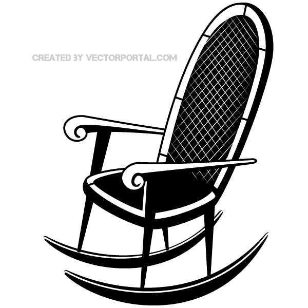 600x600 Rocking Chair Vector Clip Art Image 123freevectors