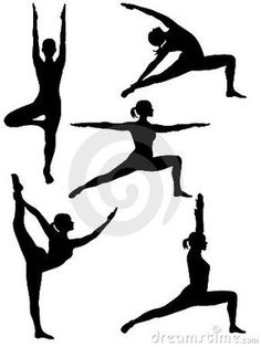 236x314 Yoga Silhouette Yoga Pose Of Standing Amp Sittingsilhouette Clip Art