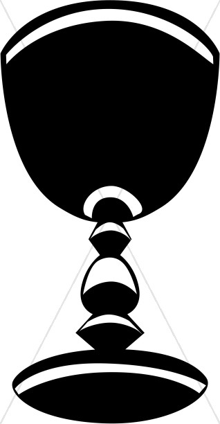 318x612 Black And White Striped Chalice Communion Clipart