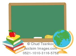 300x220 Image Of A Globe And Textbooks With A Chalkboard