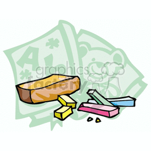 300x300 Royalty Free Cartoon Colored Chalk 138656 Vector Clip Art Image