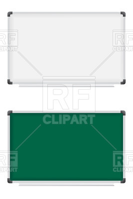 267x400 Green School Chalkboard For White Marker Board Royalty Free Vector