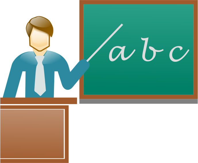 690x570 Teacher Blackboard Pointing Clip Art Download