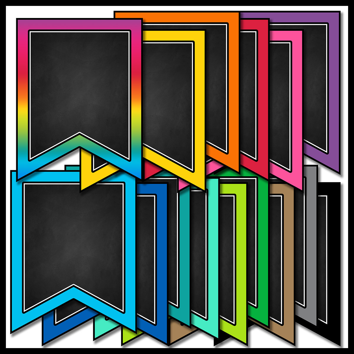 1200x1200 Bunting Clip Art Chalkboard Clip Art, Classroom Bunting