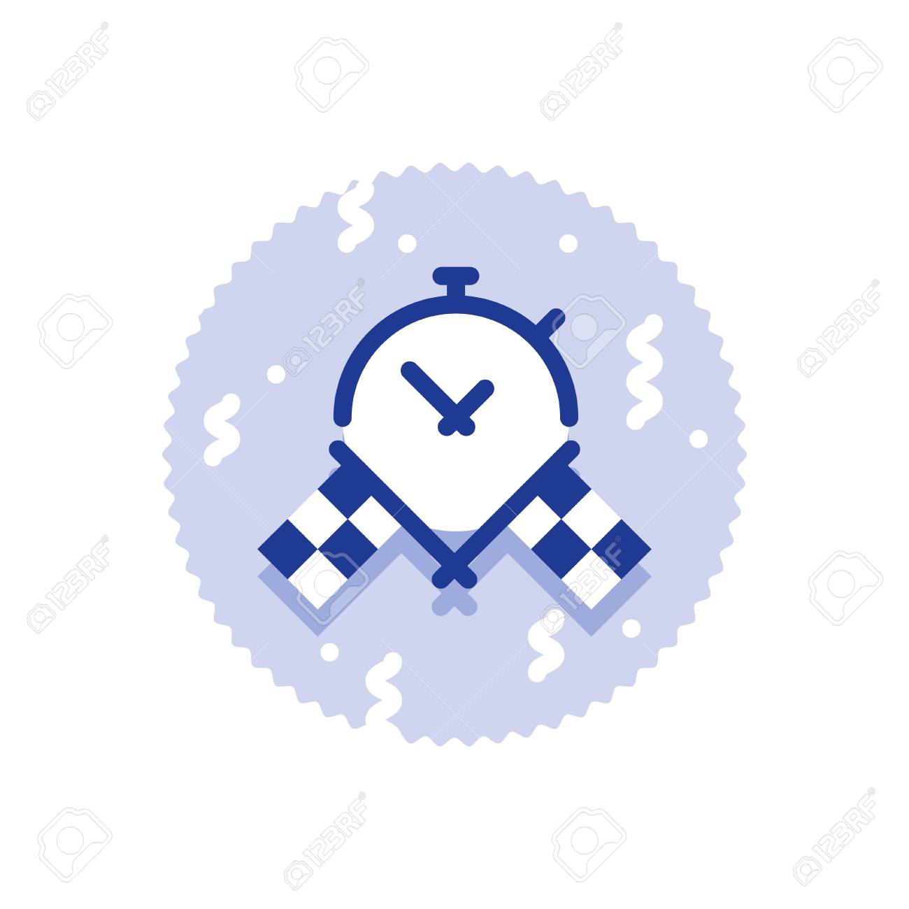 1300x1300 Race Challenge, Best Time Result, Crossed Checkered Flags, Stop