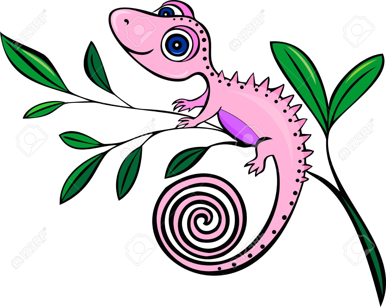 1300x1034 Chameleon Clipart Pink