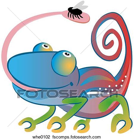 450x470 Clip Art Of A Chameleon Whe0102