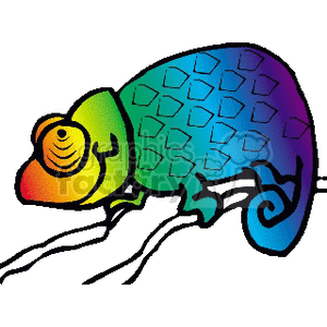 300x300 Royalty Free Chameleon 133098 Vector Clip Art Image