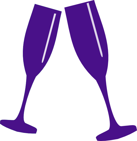 576x595 Purple Champagne Clip Art