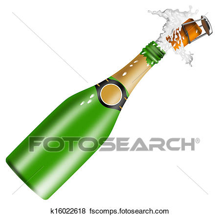 450x443 Stock Illustration Of Champagne Bottle Open Lid K16022618