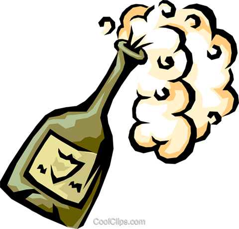 480x459 Champagne Bottle Popping Royalty Free Vector Clip Art Illustration