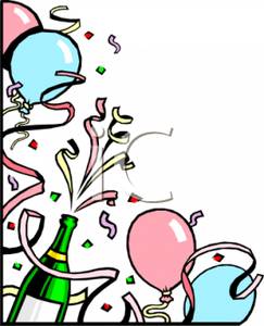 243x300 Bottle Of Champagne And Balloons Clip Art Image