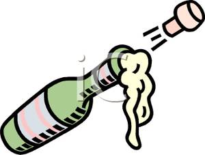 300x227 Image An Exploding Bottle Of Champagne