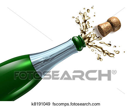 450x364 Stock Illustration Of Popping The Cork K8191049