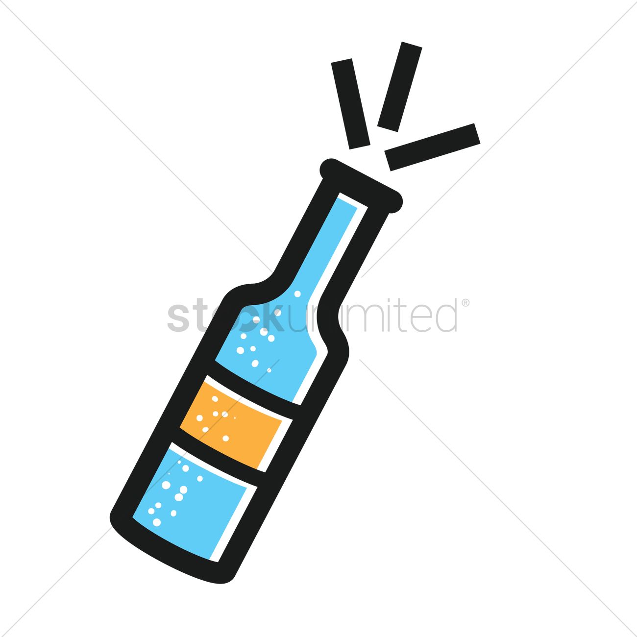 1300x1300 Bottle Of Champagne Vector Image