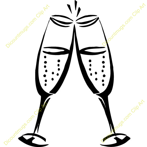 500x500 Champagne Glasses Clipart