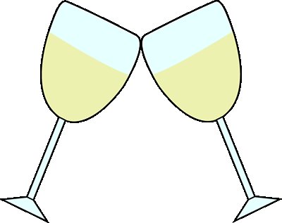 400x317 Deluxe Champagne Glasses Clipart