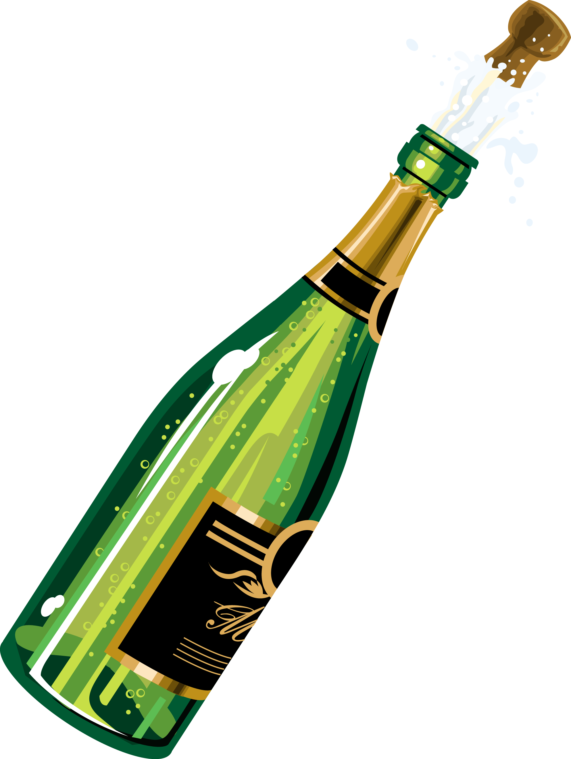 1987x2639 Champagne Bottle New Year Clip Art Merry Christmas Amp Happy New