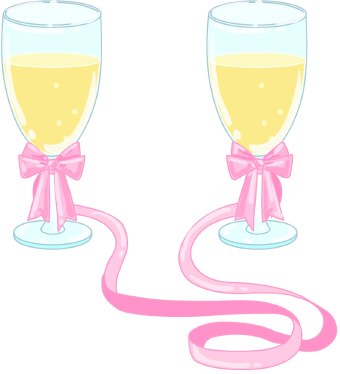 340x374 Wine Clipart Wedding Champagne Glass