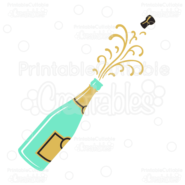 650x650 Champagne Popping Svg Cutting File Amp Clipart
