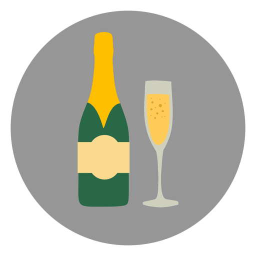 512x512 Champagne Glass Circle Icon