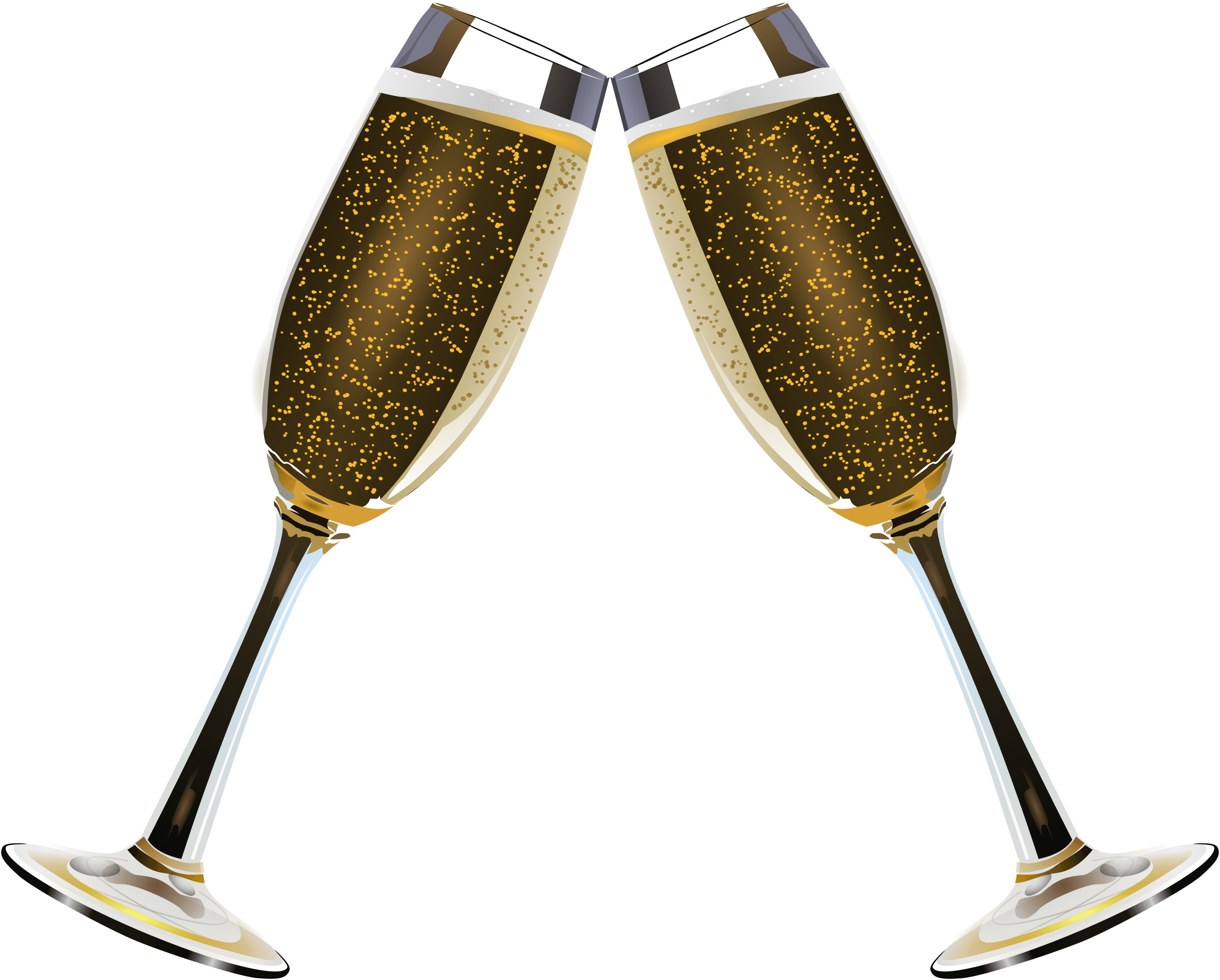 2400x1928 Champagne Duo Of Glasses Transparent Png